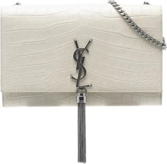 Saint Laurent Pre-owned Shoulder Bags, female, White, Size: ONE SIZE Pre-owned The Kate