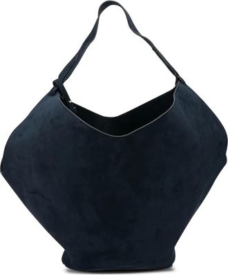 Khaite Su&egrave;de schoudertas - Blauw