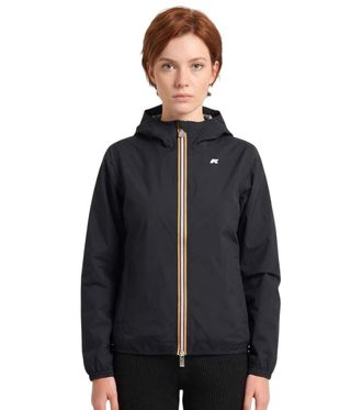 K-Way Black Solid Hood Jacket
