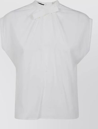 DRHOPE silk blend bow blouse