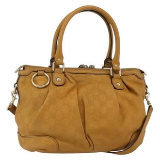 Gucci Pre-owned Vintage Handtas - Dames - Pre-owned - Bruin - Maat: ONE Size Leer