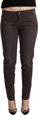 Ermanno Scervino Cotton Low Waist Slim Fit Womens Pants