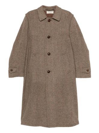 A.N.G.E.L.O. Vintage Cult 1990s wool-blend buttoned coat - men - Virgin Wool/Camel Hair/Viscose - M - Brown