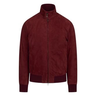 STEWART Suede Bomberjack - Heren - Bomber jackets - Rood - L - Leer - Jassen