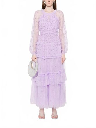 Needle & Thread Sequin Kisses Ankle Gown In Periwinkle Purple
