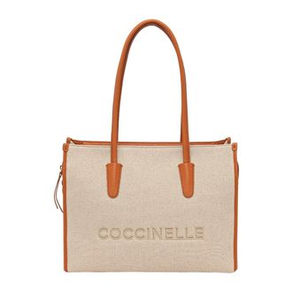 Coccinelle Myrtha 26 Tote - Dames - Shoppers - Beige - ONE Size - Leer - Tassen