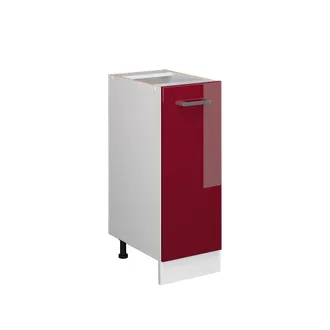 Vicco Mueble Bajo Universal R-line, Rojo Burdeos Alto Brillo, 30 Cm Con Puerta, Sin Encimera Vicco