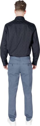 A|X Armani Exchange Cotton-Blend Slim Fit Trousers - Blue