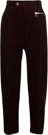 Balmain Slim-fit Broeken - Dames - Slim Fit Broeken - Rood - 3XL - Katoen - Broeken