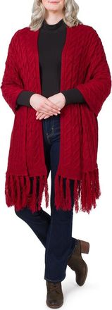 Patricia Nash Oversize Cable Knit Scarf in Maroon at Nordstrom Rack