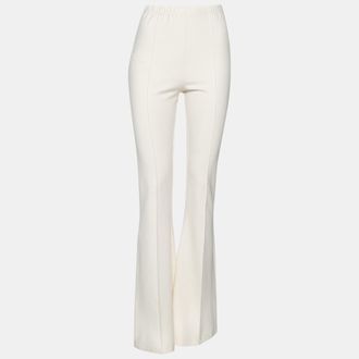 Sablyn Sablyn Ivory Stretch Knit Flared Pants