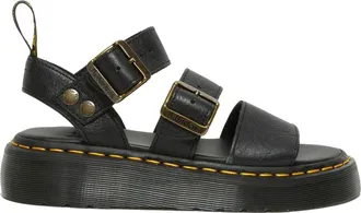 Dr. Martens Black Gryphon Quad Pisa Chunky Platform Sandals