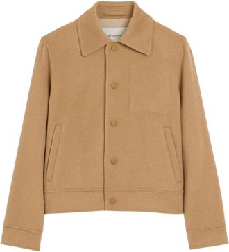 Ami Giacca in Lana e Cashmere con Bottoni - - Jackets - Donna - Beige - M