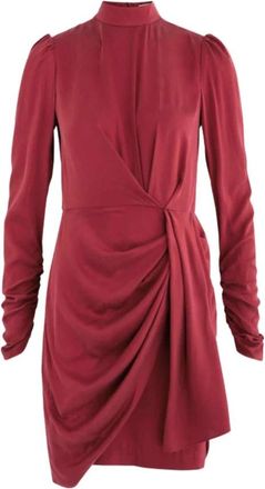 Zimmermann Gegarneerde Mini Jurk met Drapering - Dames - Korte kleedjes - Rood - M - Kleedjes