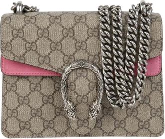 Gucci Pre-owned Shoulder Bags, female, Brown, Size: ONE SIZE Pre-owned Dionysus Mini Chain Shoulder Crossbody Bag