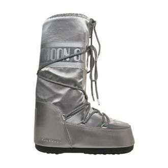 Moon Boot Moon Boot, Winter Boots, female, Gray, Size: 5 US Silver Ankle Boots for Women