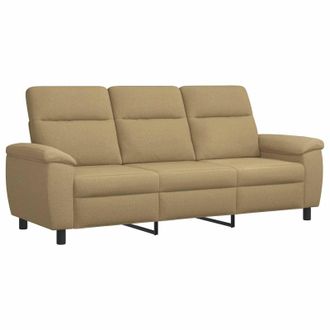 vidaXL Divano Marrone Chiaro 214 X 90 X 95 Cm Tessuto Vidaxl