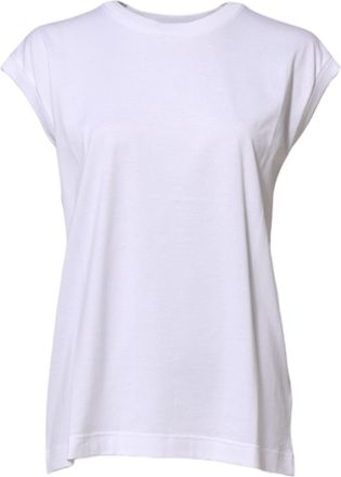 Dolce & Gabbana White Cotton Sleeveless Women Tank T-Shirt