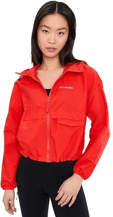 Columbia Spire Valleytm Cropped Windbreaker Womens Coat Poppy Red : 2XL, Nylon