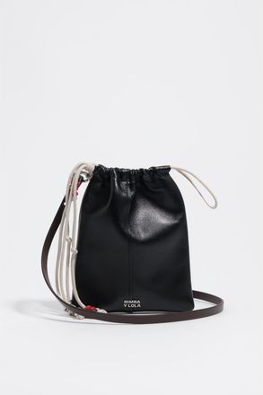 Bimba & Lola Mini Paper Bag In Leather in Black at Nordstrom