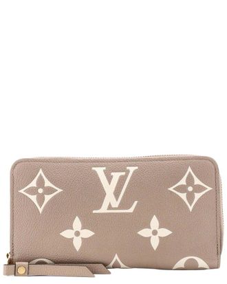 Louis Vuitton Beige Bicolor Monogram Empreinte Giant Zippy Wallet (Authentic Pre-Loved)
