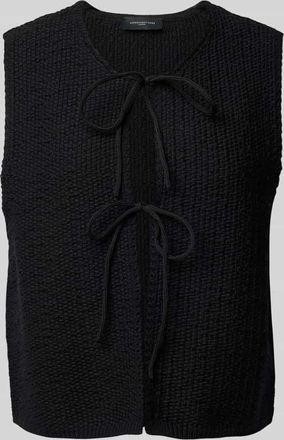 Copenhagen Muse Weste mit Schn&uuml;rung Modell FIONA in Black, Gr&ouml;&szlig;e S