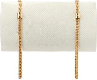 Elisabetta Franchi Double-Chain Schoudertas - Dames - Schoudertassen - Beige - ONE Size - Tassen