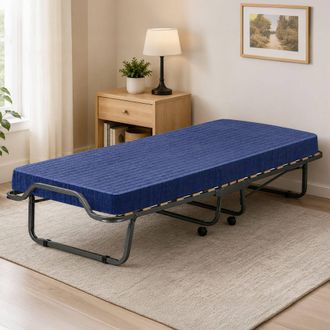 Talamo Italia Talamo Italia - Cama Plegable Piera, Cama Plegable Que Ahorra Espacio Con 15 Somier, Funda Incluida, 100% Made In Italy, 80x200h40 Cm, Colch&oacute;n Incluid