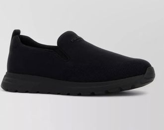Prada jersey slip on sneakers round toe sole