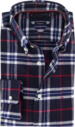 Tommy Hilfiger Heren, Overhemden, Blauw, Maat: 2XL Katoen