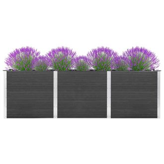 Berkfield Home Garden Raised Bed 300x100x91 cm WPC Grey | Size: 300 x 100 x 91 cm
