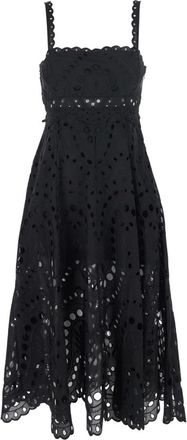 Charo Ruiz Ibiza Kleedjes, Dames, Zwart, S, Katoen, Glimmer Maxi Jurk