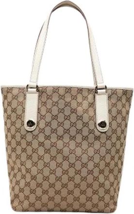 Gucci Pre-owned Charmy Tote - Dames - Vintage Shopper - Beige - ONE Size - Vintage
