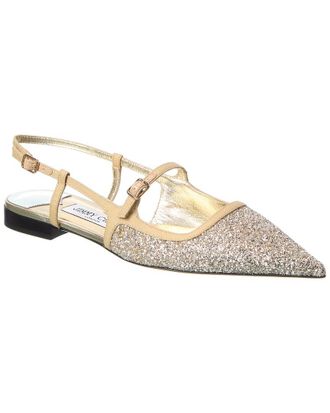 Jimmy Choo London Didi Glitter Slingback Flat