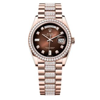 Rolex Day-Date Automatic Chronometer Diamond Ladies Watch M128345RBR-0041