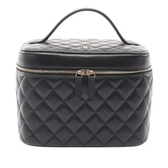 Chanel Pre-owned Vanity Bag - Dames - Pre-owned - Zwart - Maat: ONE Size Leer