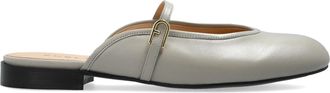 Furla Etoile Ballerina Linen Flax Buckle Mules