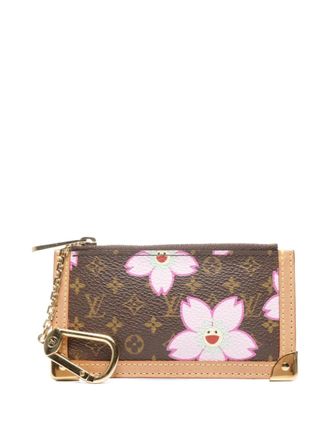 Louis Vuitton x Takashi Murakami 2003 Monogram canvas pouch bag - Bruin