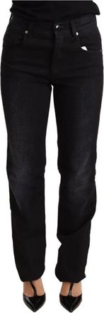Ermanno Scervino Rechte broek met lage taille - Dames - Slim Fit Jeans - Zwart - W26 - Katoen - Jeans