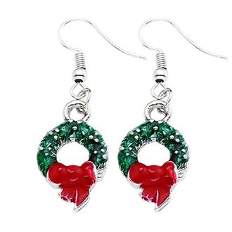 Generic Charming Mistletoe Christmas Elegant Jewelry Earrings Ladies Jewelry Promotion Gadgets Nice Processed Multicoloured