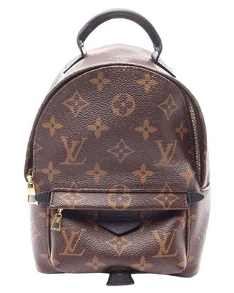 Louis Vuitton Brown Coated/Waterproof Canvas Palm Springs Mini (Authentic Pre- Loved)