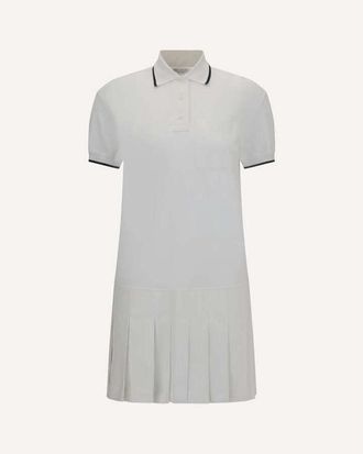 Brunello Cucinelli White Cotton Polo Dress, Size X-Small