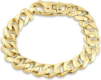 Pompeii3 Mens Cuban Link 14k Gold (74gram) or Platinum (119gram) 13.5mm Link Bracelet 9