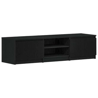 Berkfield Home TV Cabinet Black Oak 140x40x35.5 cm Engineered Wood