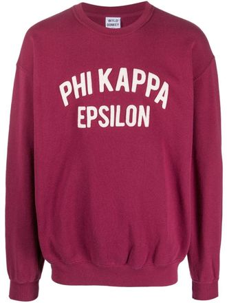 Wild Donkey Sweater met logopatch - Rood