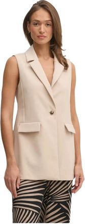 Joseph Ribkoff Vesten - Dames - Gillet - Beige - S - Polyester - Kostuums
