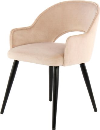 Kayoom Stuhl »Joris 110 2er-Set, einfarbiges Design,mit Retro-Charakter« (Set) 2 Stk.mit Armlehne, bequem, Halbmond-Öffnung in der Rückenlehne