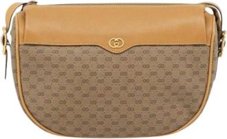 Gucci Pre-owned Leren Schoudertas - Dames - Vintage Schoudertas - Beige - ONE Size - Leer - Vintage