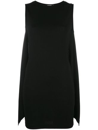 Dsquared2 fitted cape style dress - women - Spandex/Elastane/Polyamide/Viscose - M - Black
