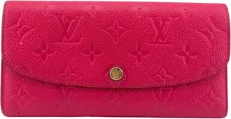 Louis Vuitton Gray Pink Monogram Empreinte Long Wallet (Tri-Fold) (Pre-Owned)